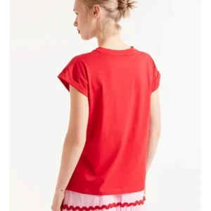 Camiseta Algodón Roja Estampado Cereza*Compañía Fantástica New