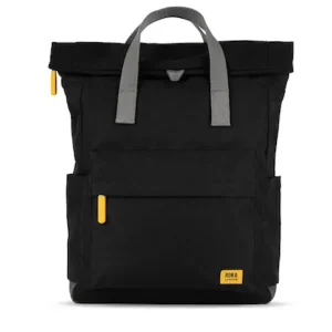 Mochila Amarilla Canfield B Nylon Reciclado All Black Corn*Roka London New