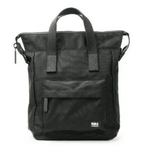 Mochila Negra Bantry B Nylon Reciclado All Black*Roka London New