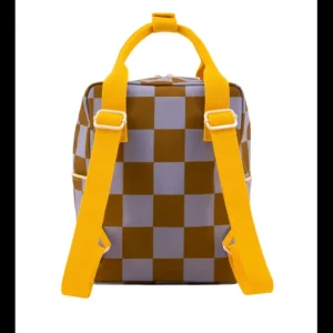 Mochila Pequeña Cuadros Marrón y Lila*Sticky Lemon Clearance