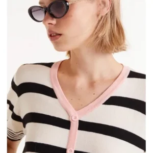 Top Punto Botones Estampado Rayas*Compañía Fantástica Fashion