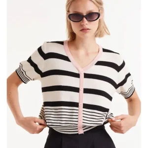 Top Punto Botones Estampado Rayas*Compañía Fantástica Fashion